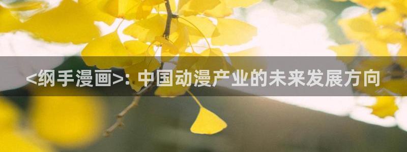 漫蛙在线漫画免费阅读高清好看：<纲手漫画>: 中国动漫产业的未来发展方向
